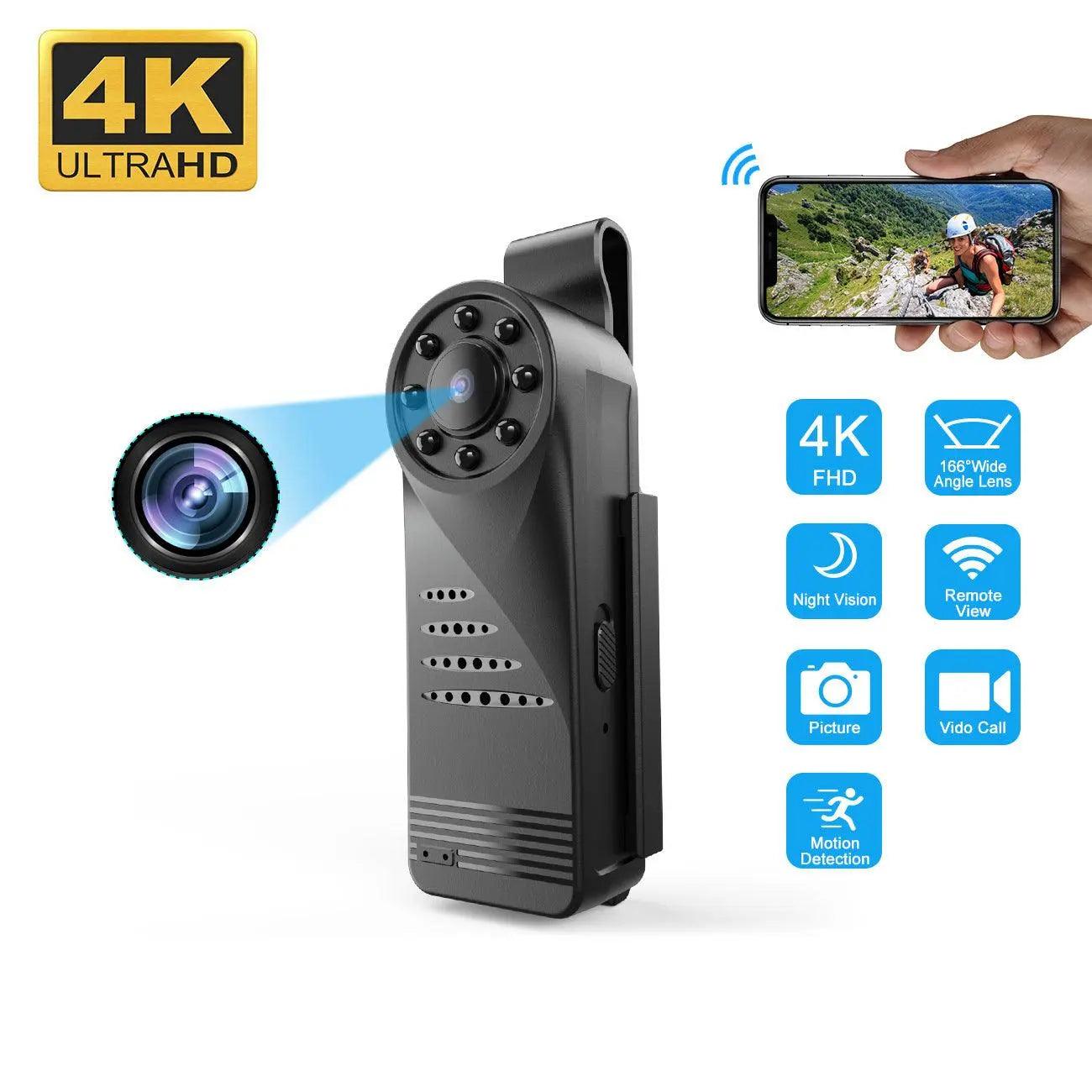  4K HD Spy Camera Wireless Hidden Camera WiFi Long Battery Life  Mini Real-time Remote View Mini Convert Camera with Phone APP Night Vision  Motion Sensor Security Surveillance Cam for Car 