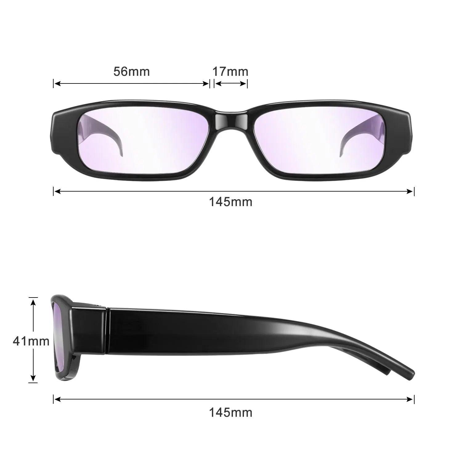 1080P HD Hidden Spy Glasses Camera Disguised as Regular Eyewear