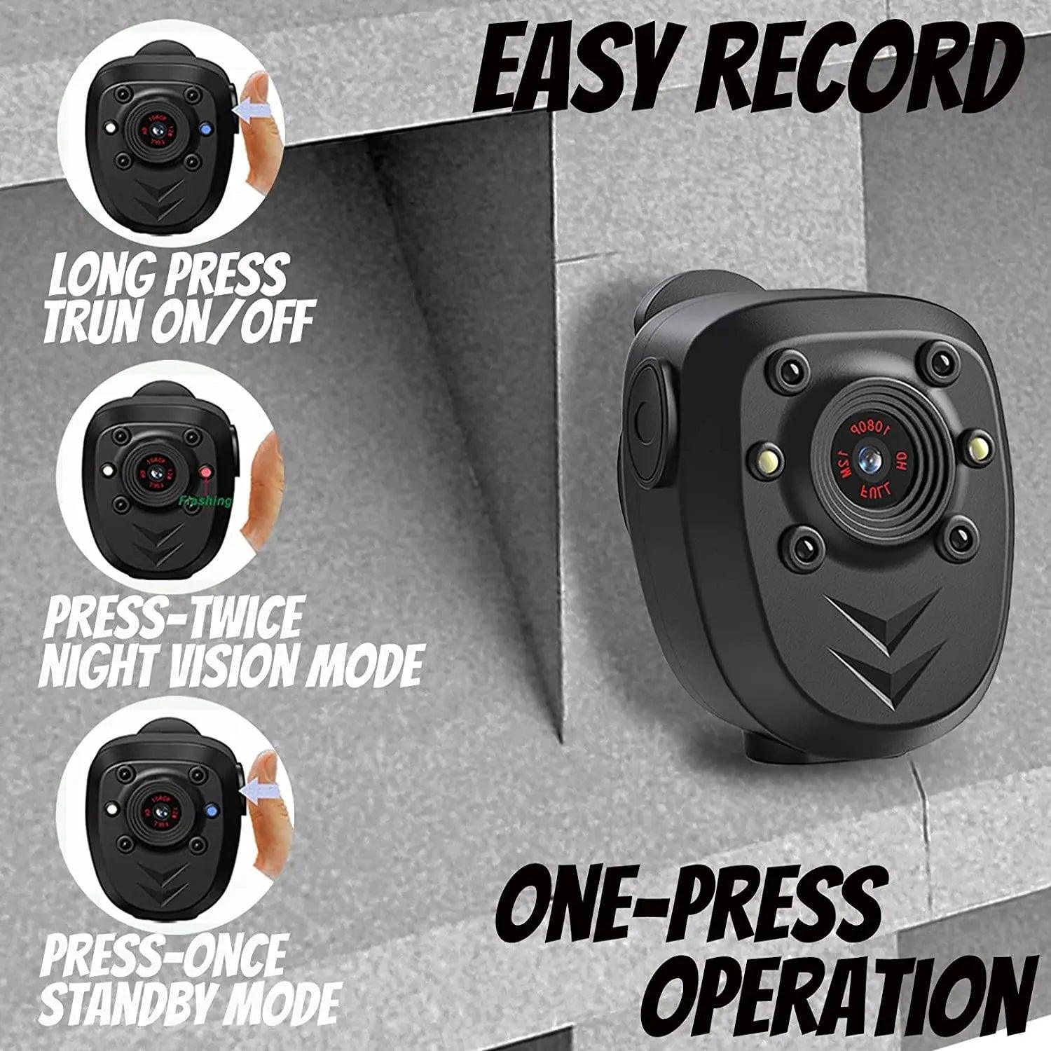 Mini Gadgets 1080p Police Body Camera with Night Vision GPS