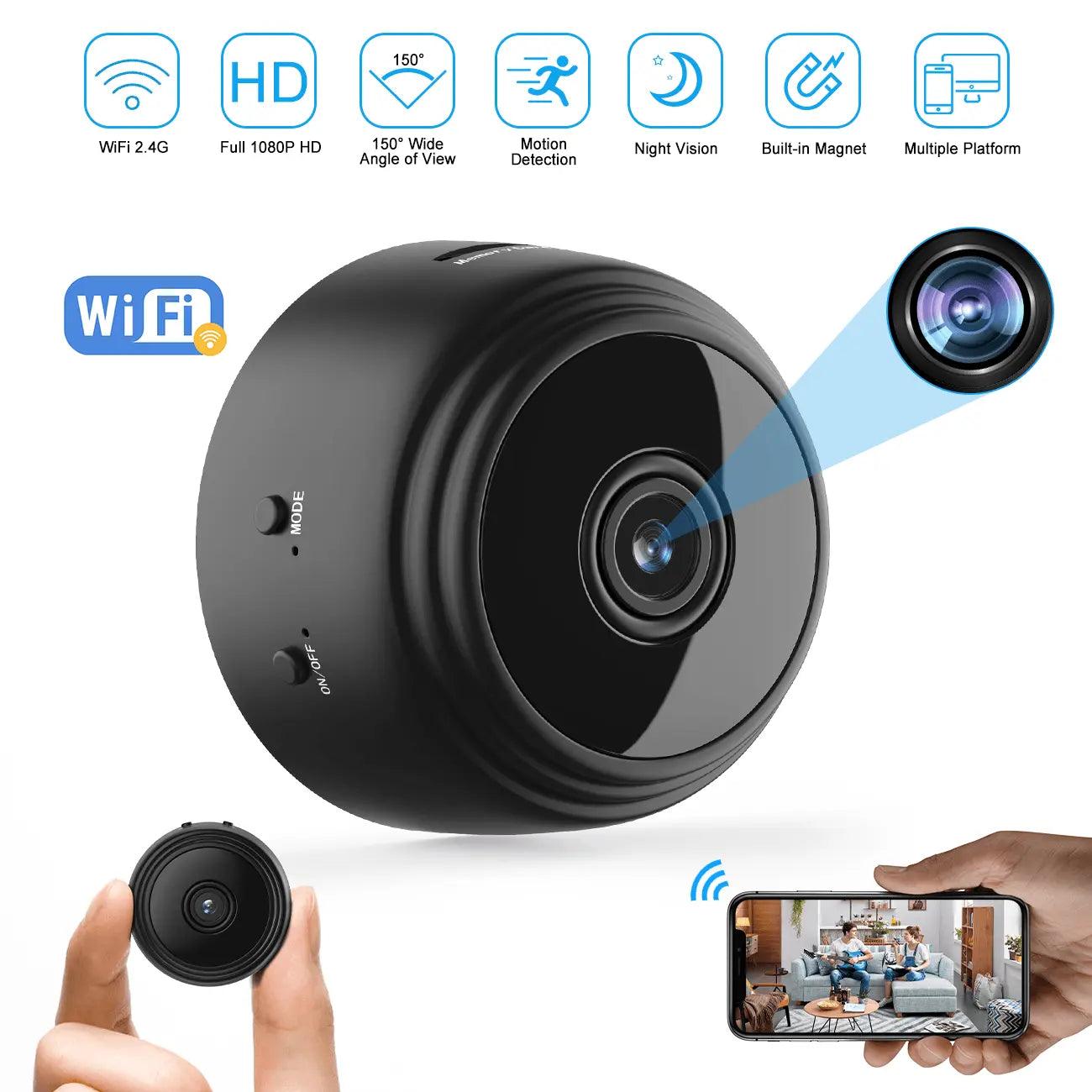 Mini Spy Hidden Cameras For Home Security 4K HD Wide Angle
