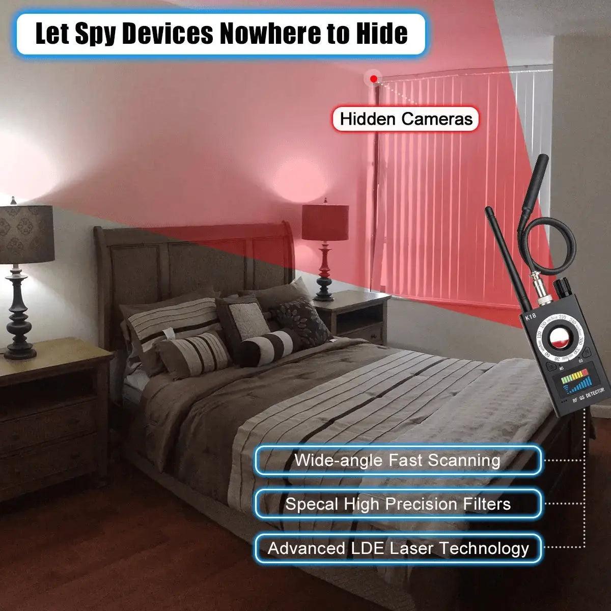 Multi-Purpose Anti-Spy Detector - Detects Hidden Devices, Cameras, Bugs, Listening Devices, RF Signals, and GPS Trackers - Swayfer Tech