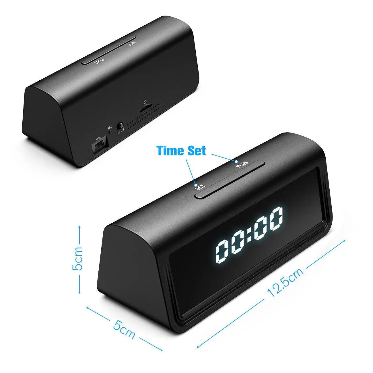 Table Alarm WIFI Clock Home Security Spy Hidden Watch Mini Camera - Swayfer Tech